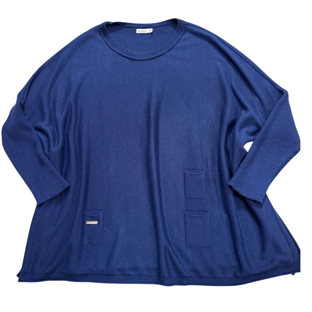 Mersea Catalina Crewneck Sweater Chic Relax Fit  Oversize One Size Quiet Luxury - Picture 3 of 10